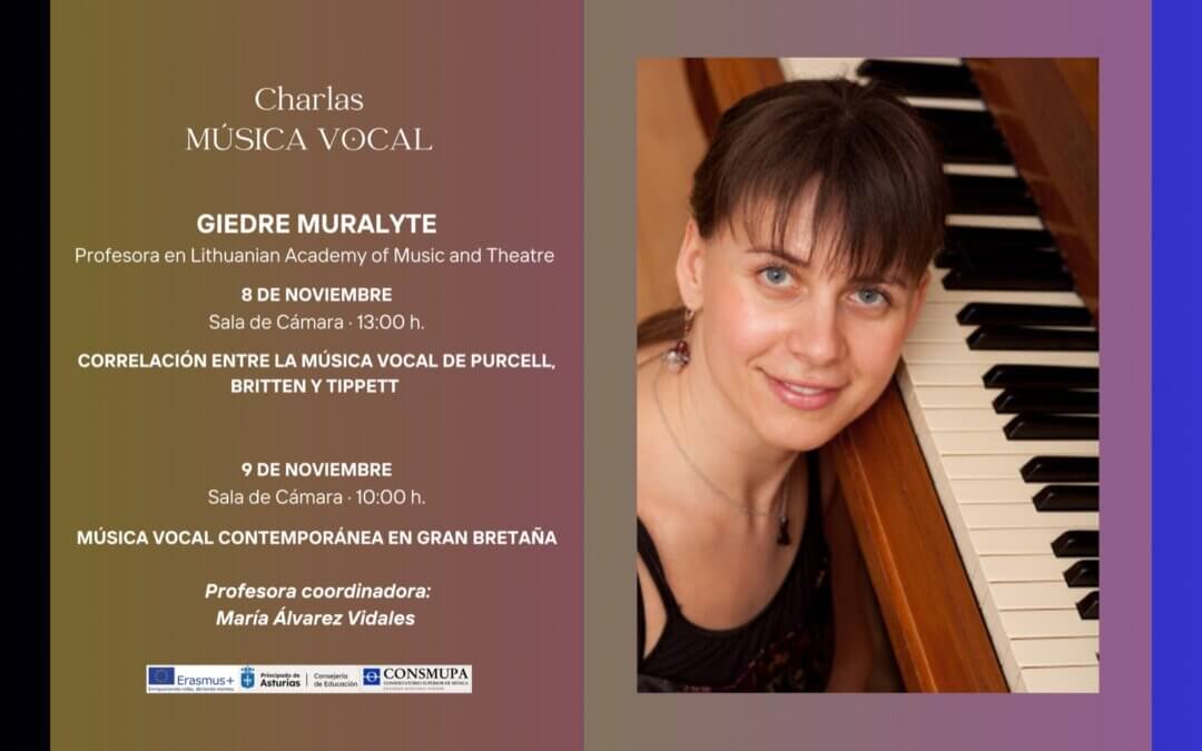 Charlas de música vocal a cargo de Giedre Muralyte