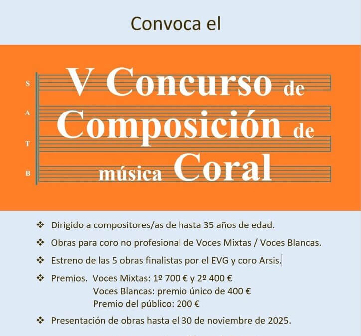 V CONCURSO DE COMPOSICIÓN DE MÚSICA CORAL