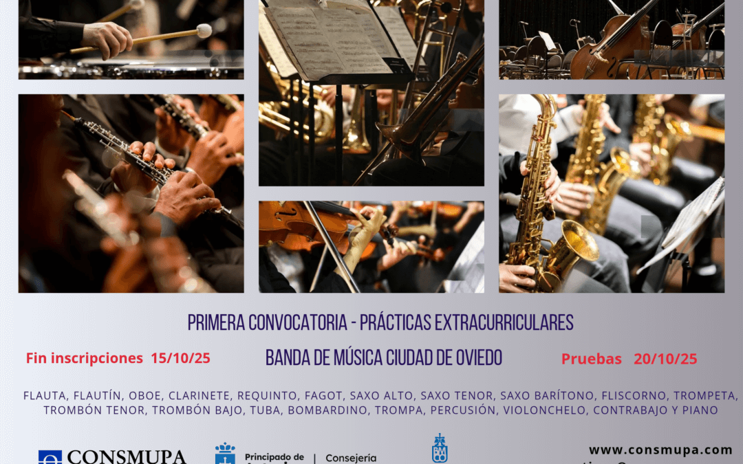 ¡Actualizado! PRUEBAS EXTRACURRICULARES – BANDA MUNICIPAL «CIUDAD DE OVIEDO»