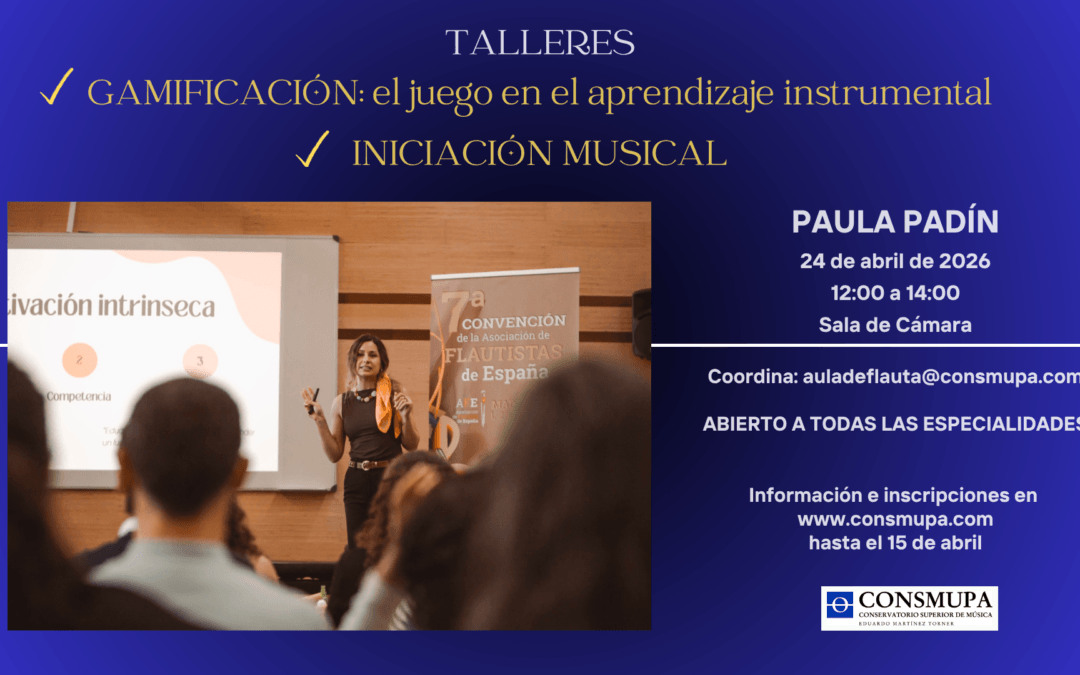 Taller de Gamificación e Iniciación a la música dirigido a TODAS las especialidades