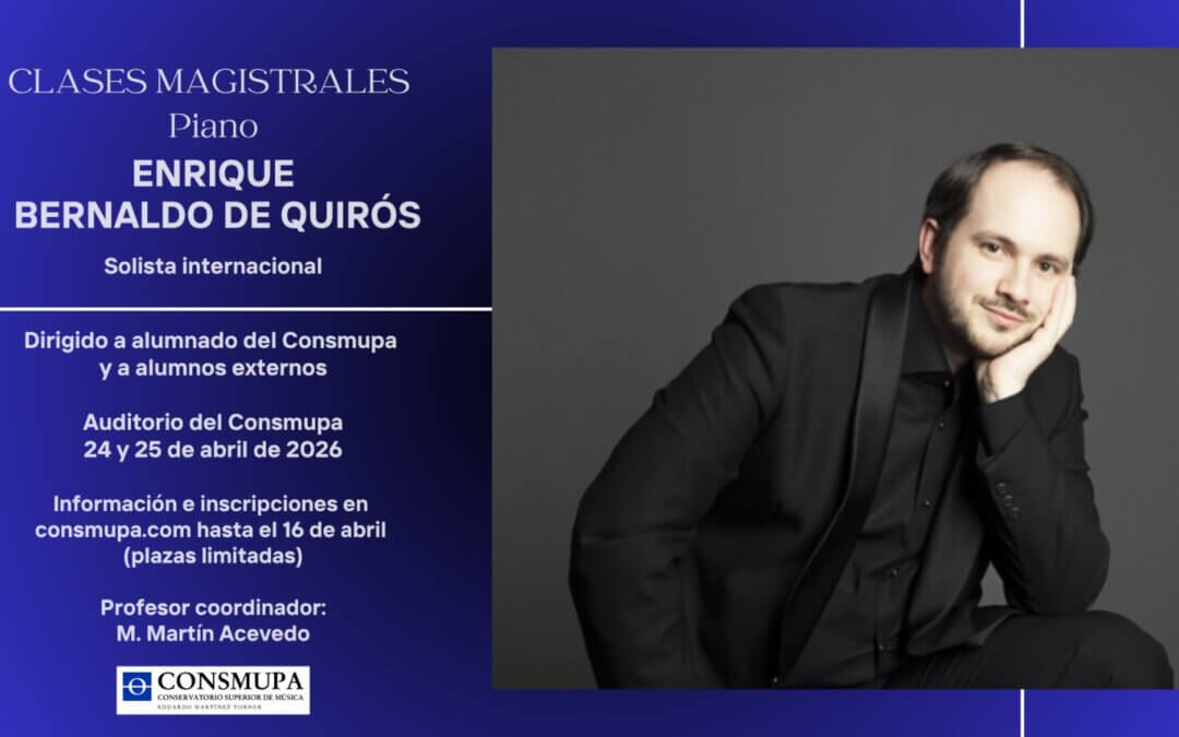 ¡CANCELADAS! CLASES MAGISTRALES DE PIANO: ENRIQUE BERNALDO DE QUIRÓS