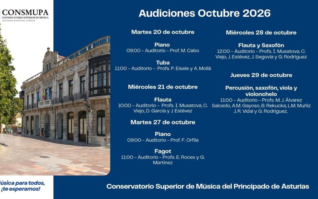 AUDICIONES OCTUBRE