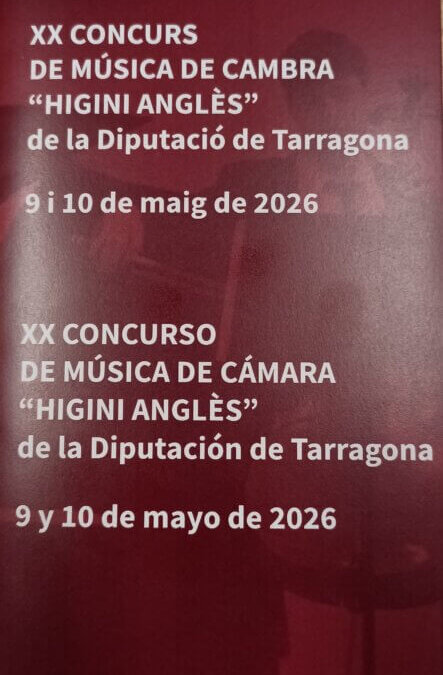 Concurs de Música de Cambra «Higini Anglès»