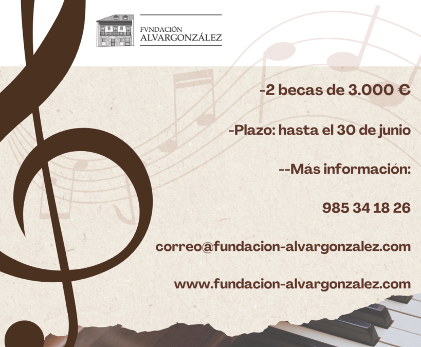Becas para estudiar música en el extranjero Fundación Alvargonzalez
